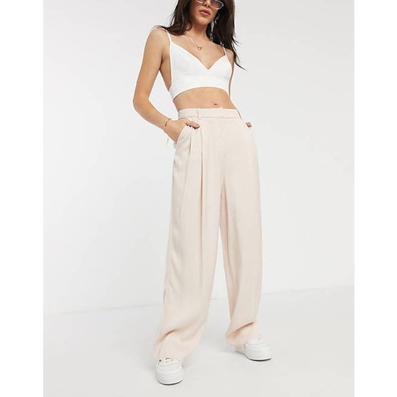 Topshop Pants - NWOT Topshop striped wide leg tailored pants 2